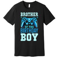 Brother of the Birthday Matching Video Gamer Birthday Premium T-Shirt