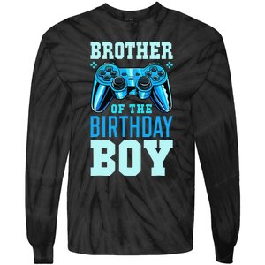 Brother of the Birthday Matching Video Gamer Birthday Tie-Dye Long Sleeve Shirt