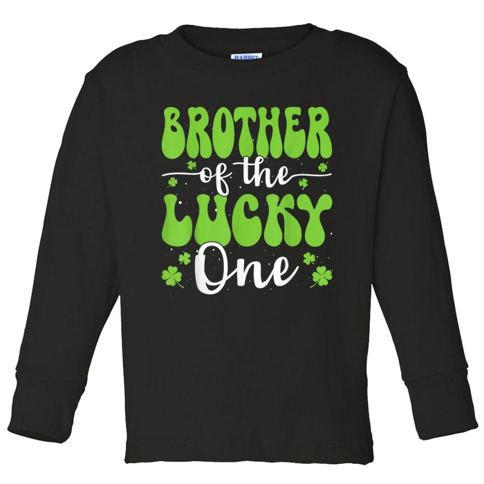 Brother Of The Lucky One First Birthday St PatrickS Day Toddler Long Sleeve Shirt