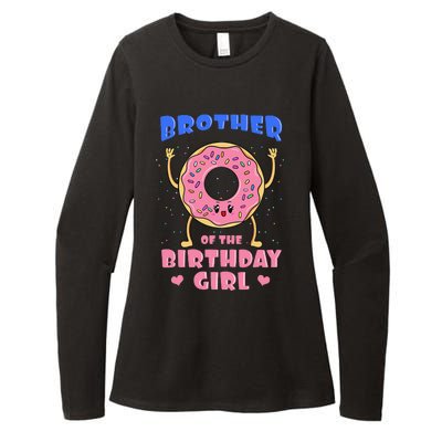 Brother Of The Birthday Donut Bday Party Bro Sib Womens CVC Long Sleeve Shirt