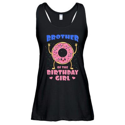 Brother Of The Birthday Donut Bday Party Bro Sib Ladies Essential Flowy Tank