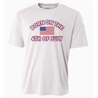 BORN ON THE 4TH OF JULY Birthday Cooling Performance Crew T-Shirt