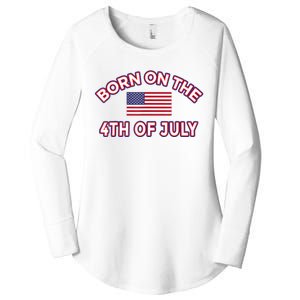 BORN ON THE 4TH OF JULY Birthday Women's Perfect Tri Tunic Long Sleeve Shirt