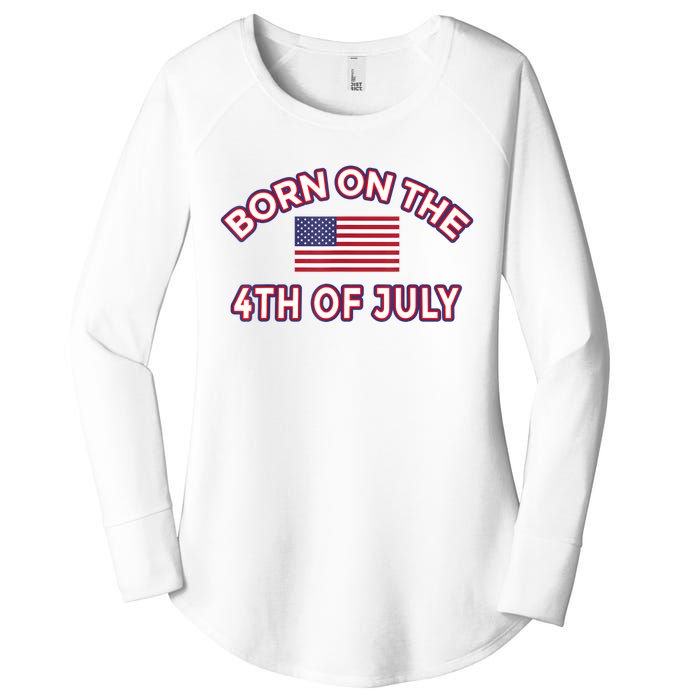 BORN ON THE 4TH OF JULY Birthday Women's Perfect Tri Tunic Long Sleeve Shirt