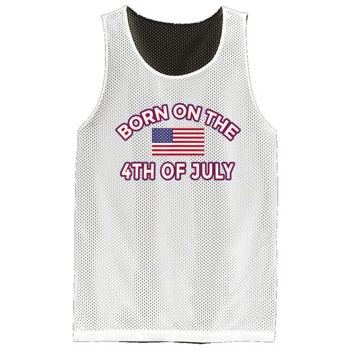 BORN ON THE 4TH OF JULY Birthday Mesh Reversible Basketball Jersey Tank