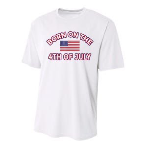 BORN ON THE 4TH OF JULY Birthday Performance Sprint T-Shirt