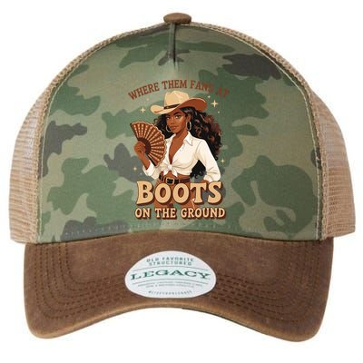Boots On The Ground Where Them Fans At Black Cowgirl Legacy Tie Dye Trucker Hat