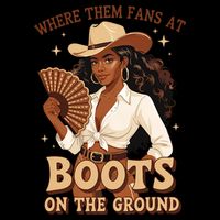 Boots On The Ground Where Them Fans At Black Cowgirl Zip Tote Bag