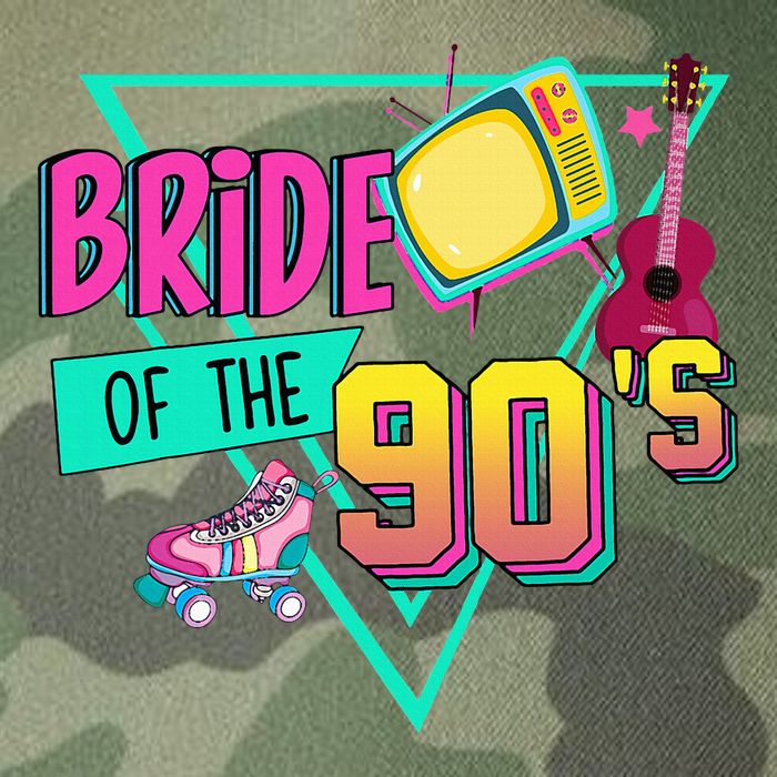 Bride Of The 90s Retro 90s Bride Bachelorette Party Legacy Tie Dye Trucker Hat