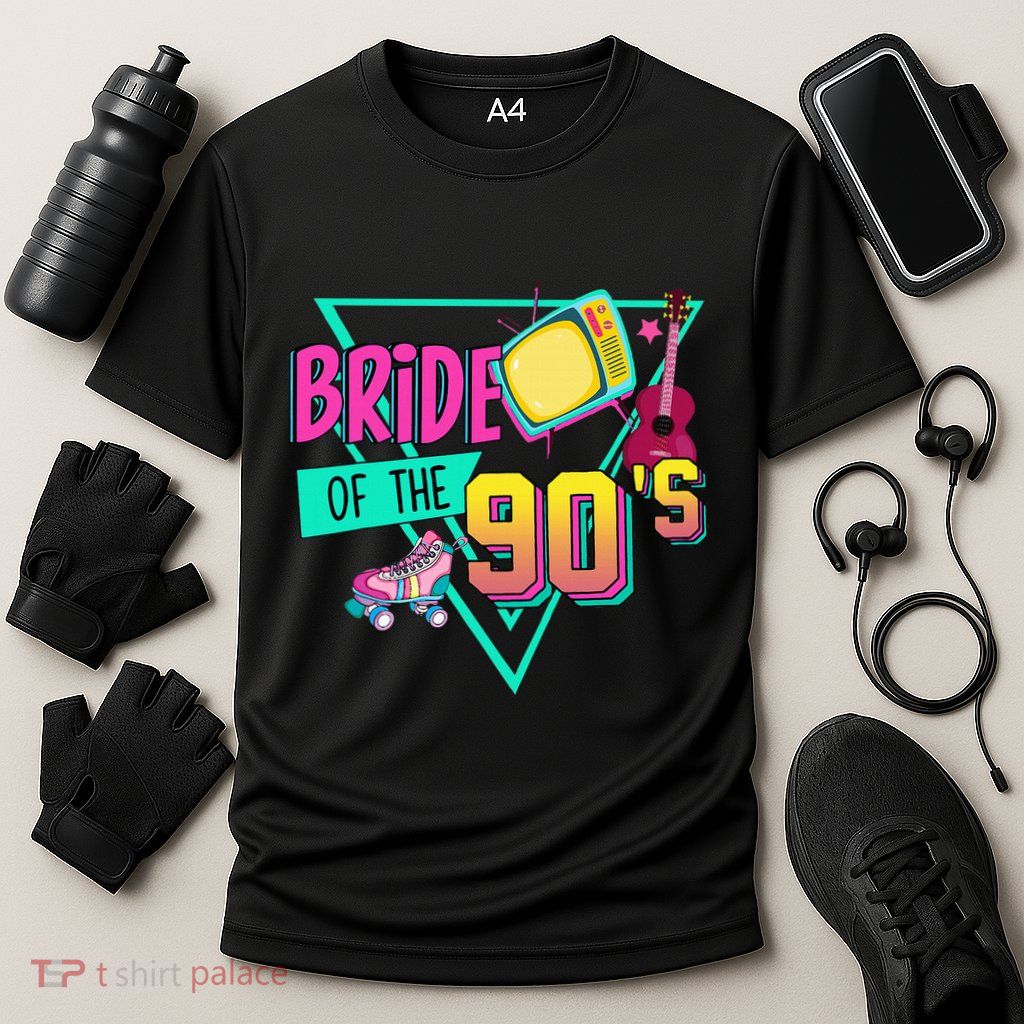 Bride Of The 90s Retro 90s Bride Bachelorette Party Performance Shirt