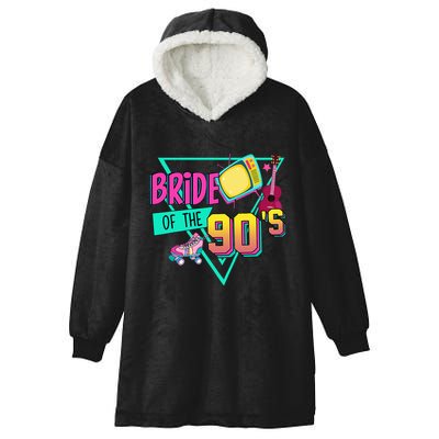 Bride Of The 90s Retro 90s Bride Bachelorette Party Hooded Wearable Blanket