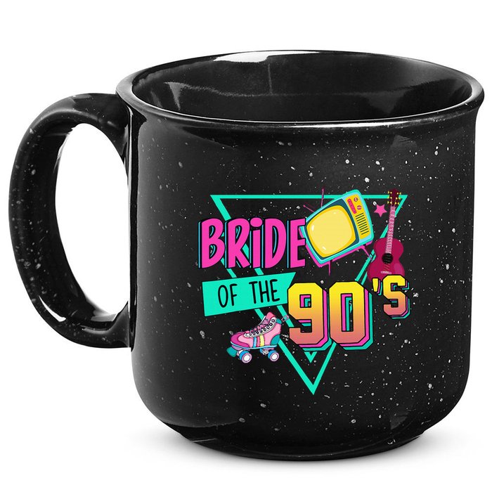 Bride Of The 90s Retro 90s Bride Bachelorette Party 15oz Campfire Ceramic Mug