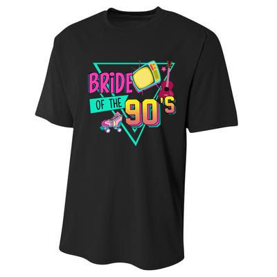 Bride Of The 90s Retro 90s Bride Bachelorette Party Performance Sprint T-Shirt