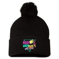 Bride Of The 90s Retro 90s Bride Bachelorette Party Pom Pom 12in Knit Beanie
