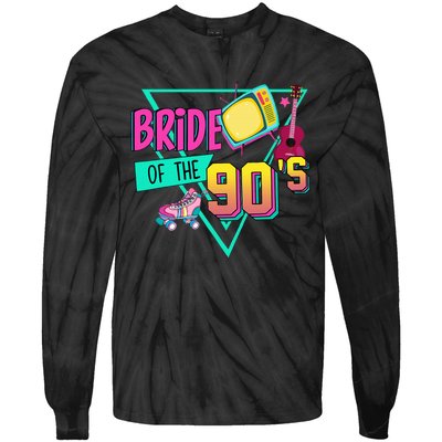 Bride Of The 90s Retro 90s Bride Bachelorette Party Tie-Dye Long Sleeve Shirt