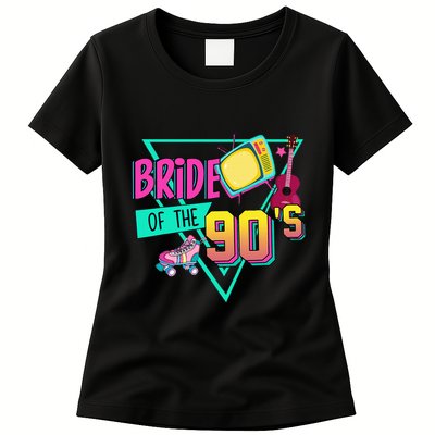 Bride Of The 90s Retro 90s Bride Bachelorette Party Womens T-Shirt
