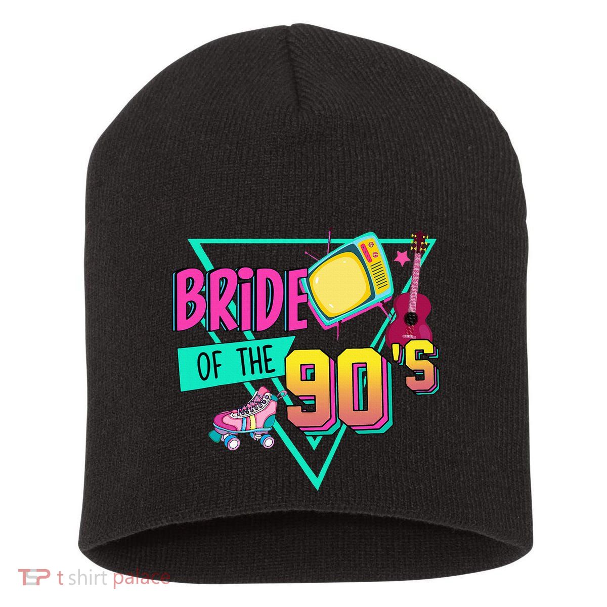 Bride Of The 90s Retro 90s Bride Bachelorette Party Short Acrylic Beanie