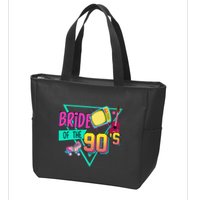 Bride Of The 90s Retro 90s Bride Bachelorette Party Zip Tote Bag