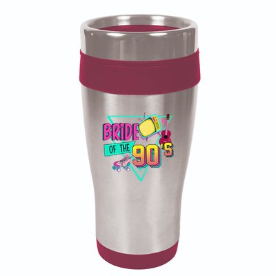 Bride Of The 90s Retro 90s Bride Bachelorette Party 16oz Travel Tumbler