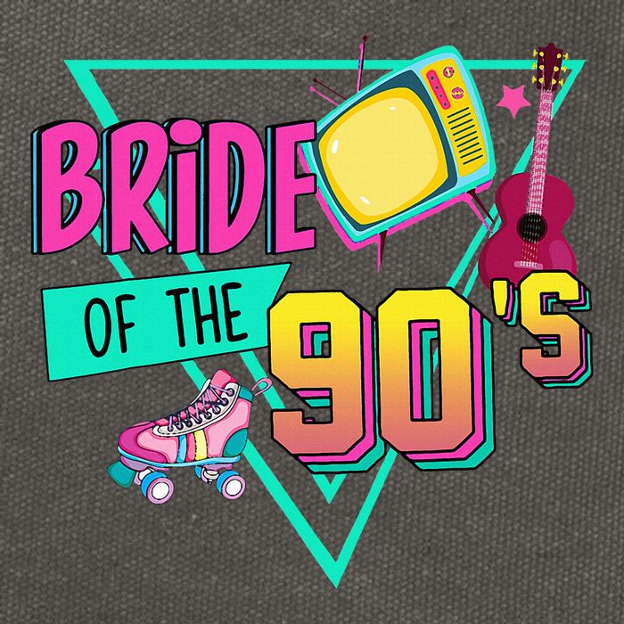 Bride Of The 90s Retro 90s Bride Bachelorette Party Cotton Canvas Backpack