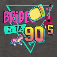 Bride Of The 90s Retro 90s Bride Bachelorette Party Vector Backpack
