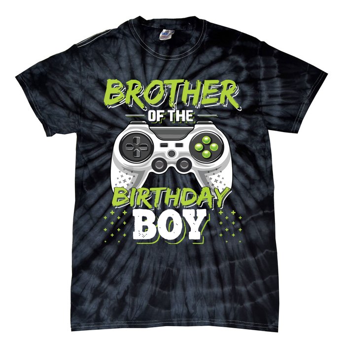 Brother Of The Birthday Boy Matching Video Game Birthday Tie-Dye T-Shirt