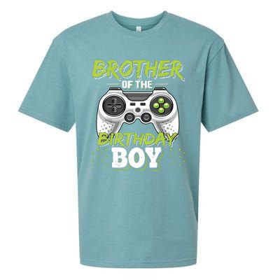 Brother Of The Birthday Boy Matching Video Game Birthday Sueded Cloud Jersey T-Shirt