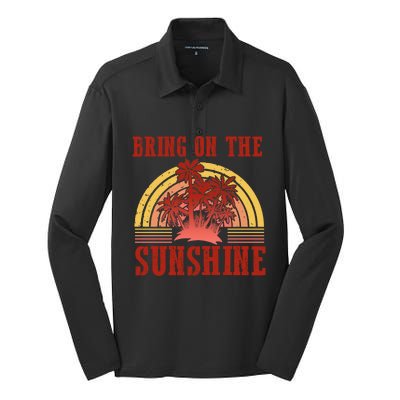 Bring On The Sunshine Graphic Gift Silk Touch Performance Long Sleeve Polo