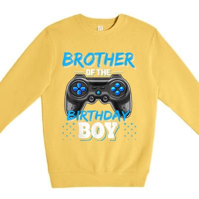 Brother Of The Birthday Boy Matching Video Game Birthday Premium Crewneck Sweatshirt