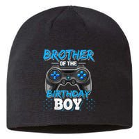 Brother Of The Birthday Boy Matching Video Game Birthday Sustainable Beanie