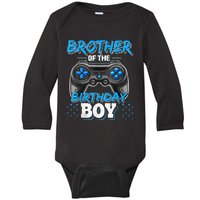 Brother Of The Birthday Boy Matching Video Game Birthday Baby Long Sleeve Bodysuit