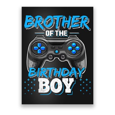 Brother Of The Birthday Boy Matching Video Game Birthday Poster
