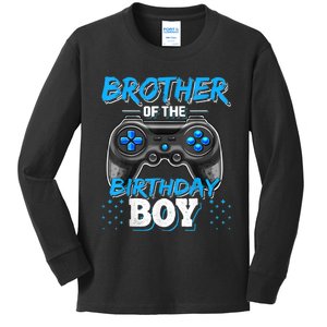 Brother Of The Birthday Boy Matching Video Game Birthday Kids Long Sleeve Shirt