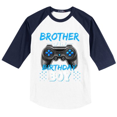 Brother Of The Birthday Boy Matching Video Game Birthday Baseball Sleeve Shirt