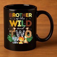 Brother Of The Wild Two Zoo Birthday Safari Jungle Animal 11oz C Handle Ceramic Mug