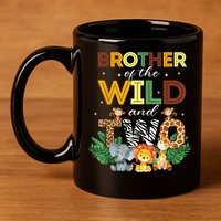 Brother Of The Wild Two Zoo Birthday Safari Jungle Animal 11oz C Handle Ceramic Mug