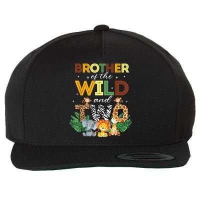 Brother Of The Wild Two Zoo Birthday Safari Jungle Animal Wool Snapback Cap