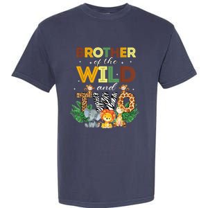 Brother Of The Wild Two Zoo Birthday Safari Jungle Animal Garment-Dyed Heavyweight T-Shirt