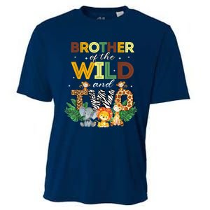 Brother Of The Wild Two Zoo Birthday Safari Jungle Animal Cooling Performance Crew T-Shirt