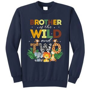 Brother Of The Wild Two Zoo Birthday Safari Jungle Animal Sweatshirt