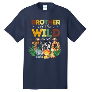 Brother Of The Wild Two Zoo Birthday Safari Jungle Animal Tall T-Shirt