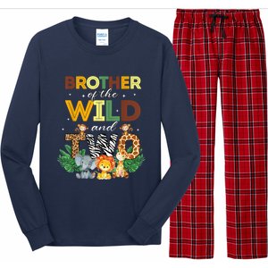 Brother Of The Wild Two Zoo Birthday Safari Jungle Animal Long Sleeve Pajama Set