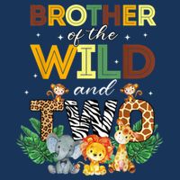 Brother Of The Wild Two Zoo Birthday Safari Jungle Animal 16 in Basic Backpack