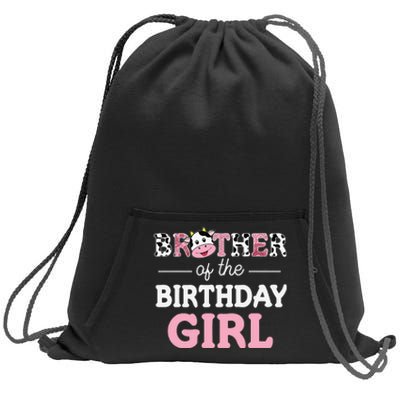 Brother of The Birthday Farm Cow Daddy Papa 1st Sweatshirt Cinch Pack Bag