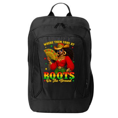 Boots On The Ground Juneteenth Cowgirl Where Them Fans At   City Backpack