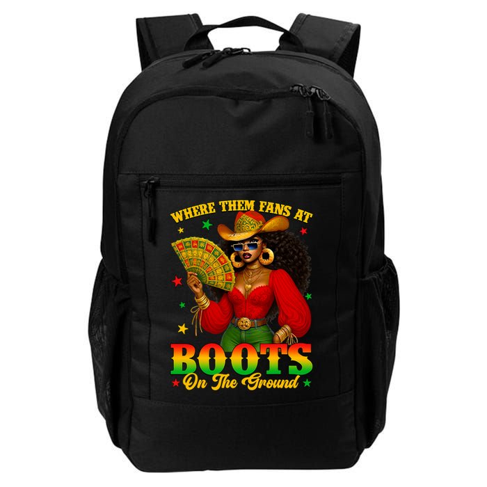 Boots On The Ground Juneteenth Cowgirl Where Them Fans At   Backpack