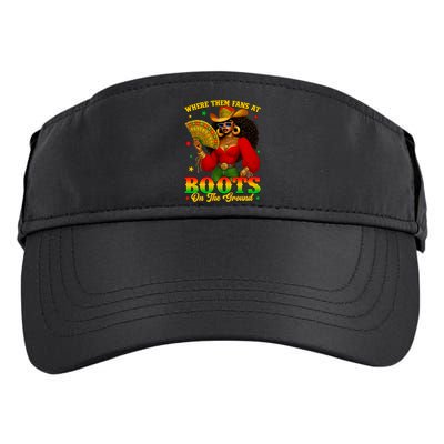 Boots On The Ground Juneteenth Cowgirl Where Them Fans At   Adult Drive Performance Visor