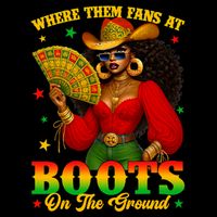 Boots On The Ground Juneteenth Cowgirl Where Them Fans At   16 in Basic Backpack