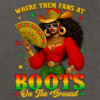 Boots On The Ground Juneteenth Cowgirl Where Them Fans At   Cotton Canvas Backpack