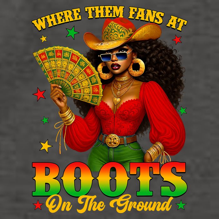Boots On The Ground Juneteenth Cowgirl Where Them Fans At   Vector Backpack